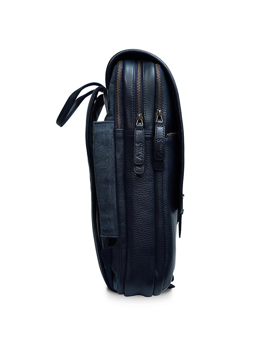 blue leather regular backpack - 18184085 - Zoom Image - 6