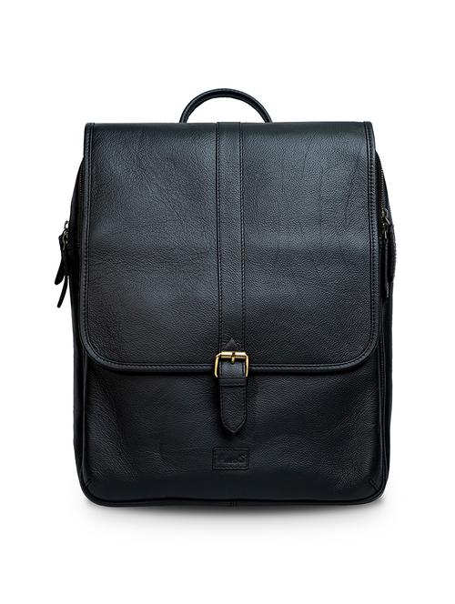 black leather regular backpack - 18184105 - Standard Image - 1