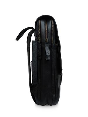 black leather regular backpack - 18184105 - Standard Image - 6