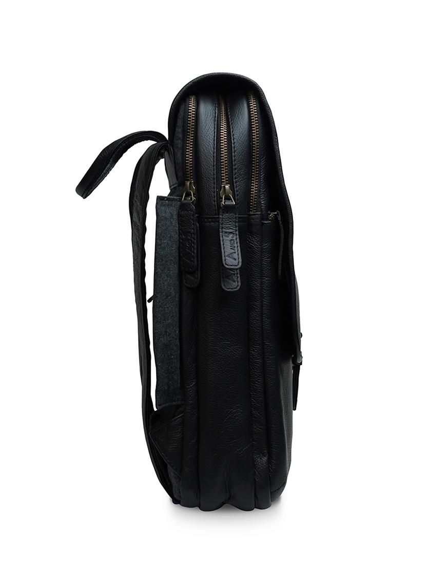black leather regular backpack - 18184105 - Zoom Image - 6