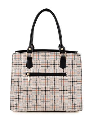 brown leatherette (pu) regular handbag - 18184130 - Standard Image - 2
