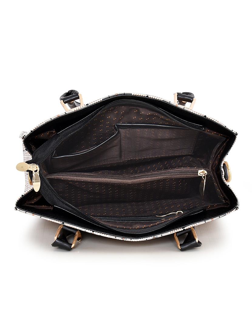 brown leatherette (pu) regular handbag - 18184130 - Zoom Image - 3
