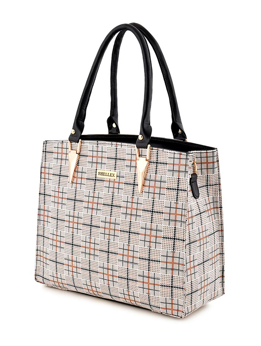 brown leatherette (pu) regular handbag - 18184130 - Zoom Image - 4
