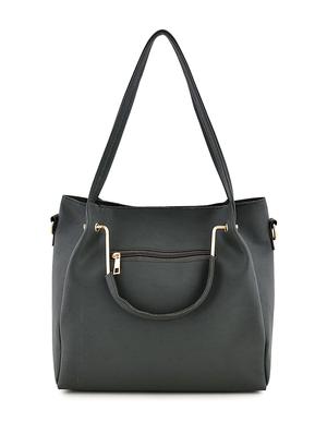green leatherette (pu) combo handbag - 18184133 - Standard Image - 2