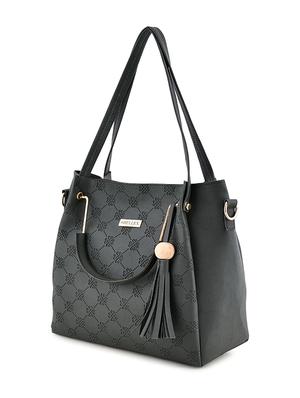 green leatherette (pu) combo handbag - 18184133 - Standard Image - 4