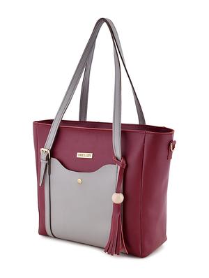 wine leatherette (pu) combo handbag - 18184189 - Standard Image - 4