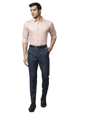 peach printed formal shirt - 18185877 - Standard Image - 4