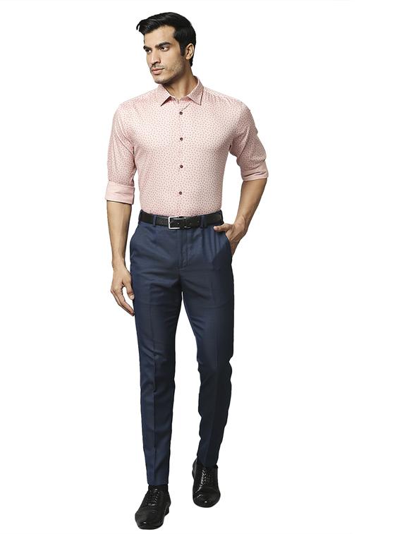 peach printed formal shirt - 18185877 - Zoom Image - 4