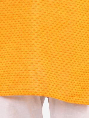 mustard printed kurta pajama set - 18185951 - Standard Image - 4