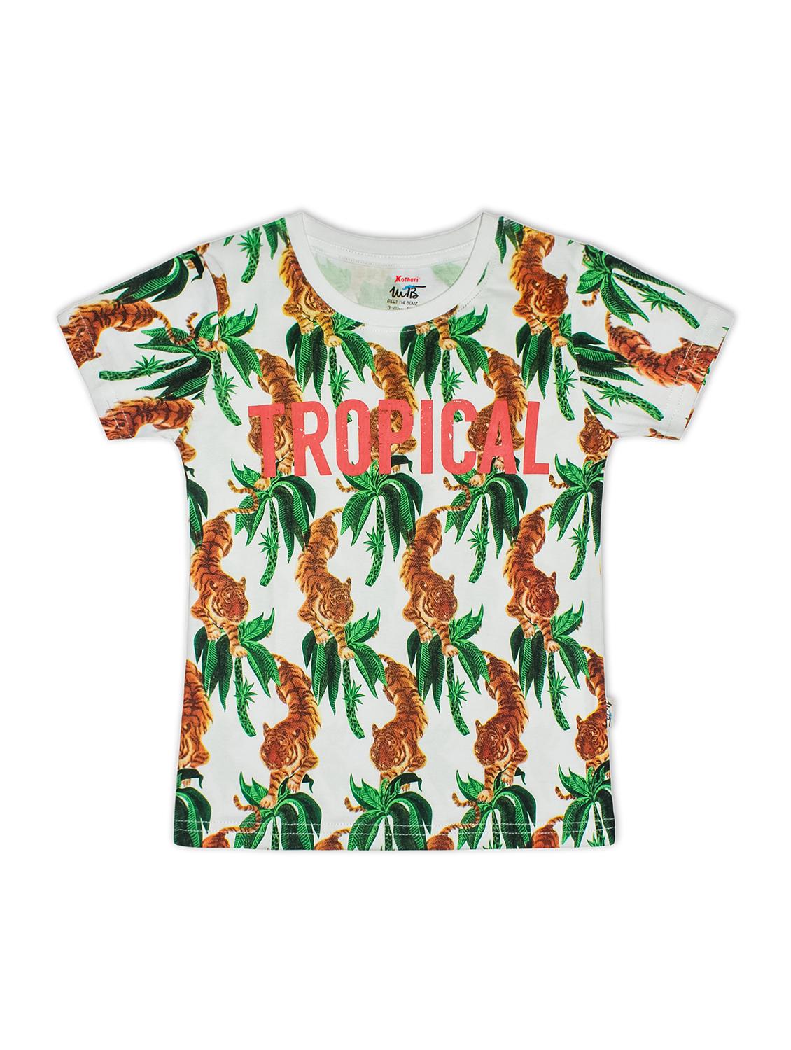 white printed t-shirt - 18187078 - Zoom Image - 1