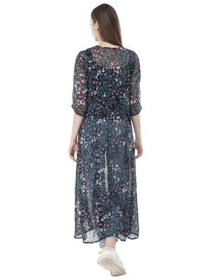 black printed regular shrug - 18187087 - Standard Image - 3