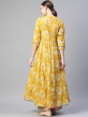 printed anarkali kurta - 18187244 - Standard Image - 3