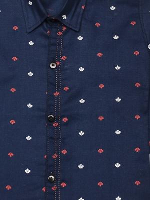 blue printed shirt - 18187379 - Standard Image - 4