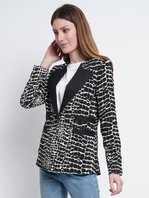 lapel neck casual blazer - 18187615 - Standard Image - 2