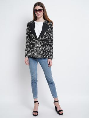 lapel neck casual blazer - 18187615 - Standard Image - 4