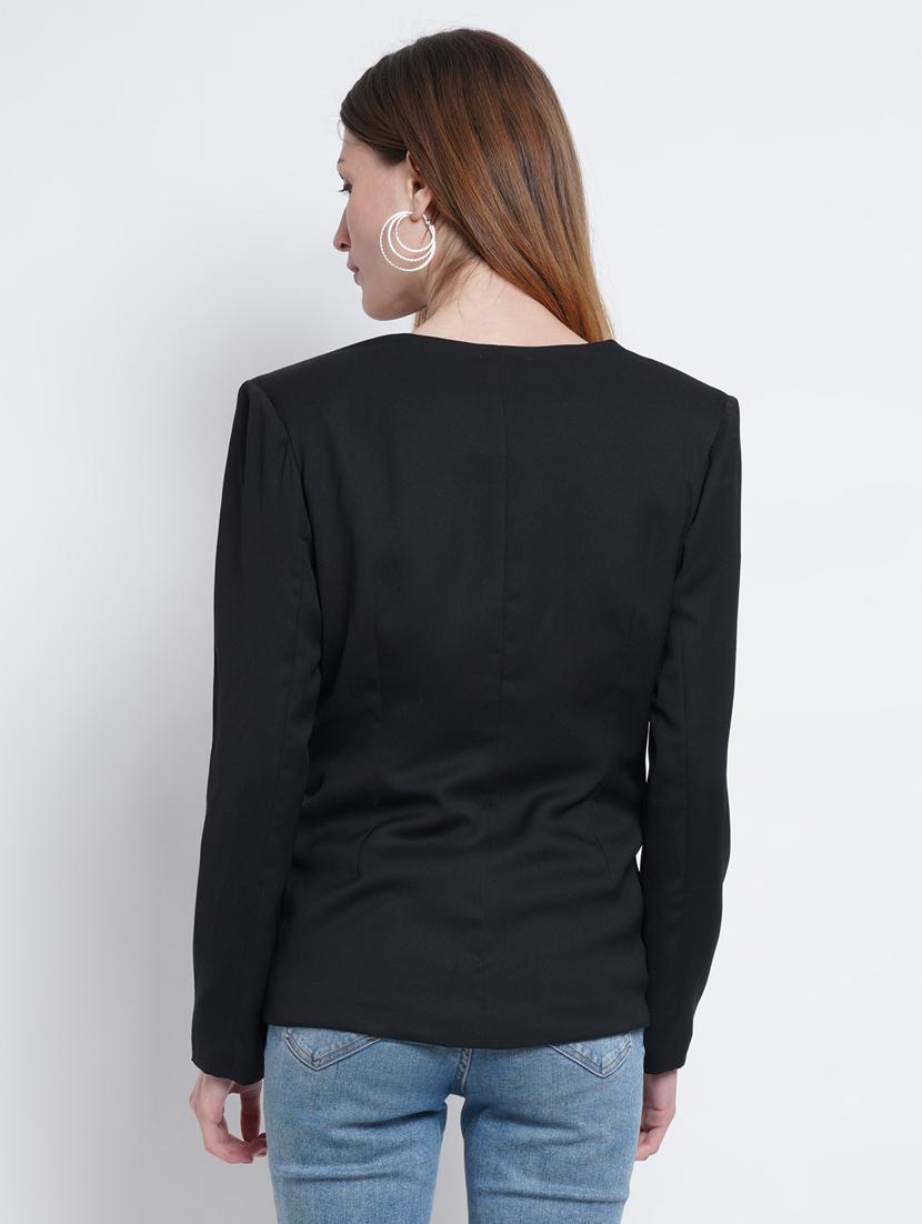 lapel neck casual blazer - 18187616 - Zoom Image - 3