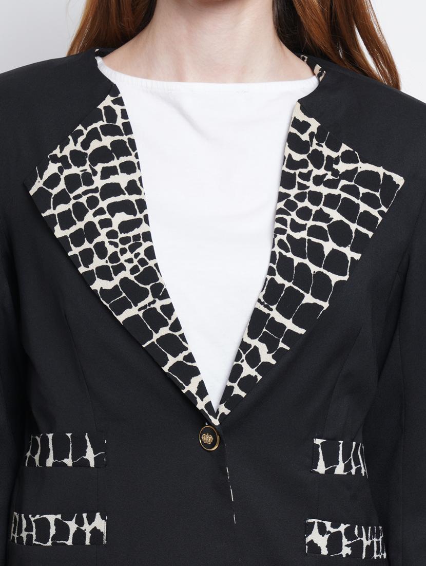 lapel neck casual blazer - 18187616 - Zoom Image - 5