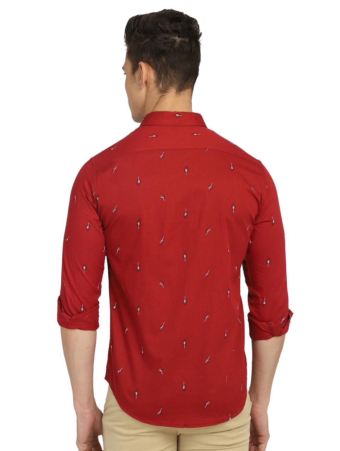 red printed casual shirt - 18187855 - Zoom Image - 3