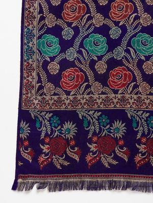 navy blue acro wool shawl - 18188144 - Standard Image - 5
