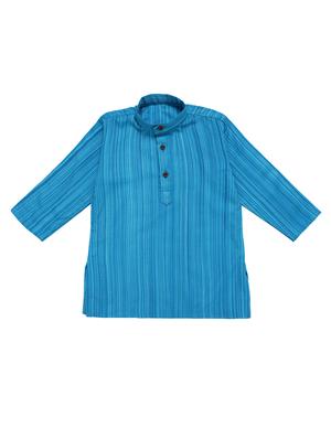 blue printed kurta pant set - 18188585 - Standard Image - 3
