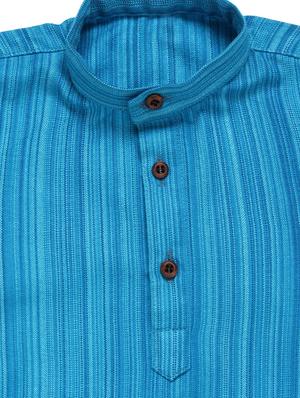 blue printed kurta pant set - 18188585 - Standard Image - 4