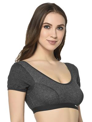 black striped thermal sports bra - 18188700 - Standard Image - 2