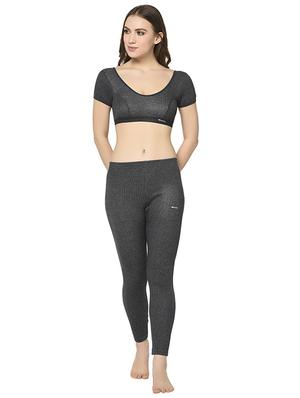 black striped thermal sports bra - 18188700 - Standard Image - 4
