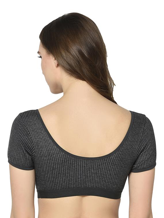 black striped thermal sports bra - 18188700 - Zoom Image - 3