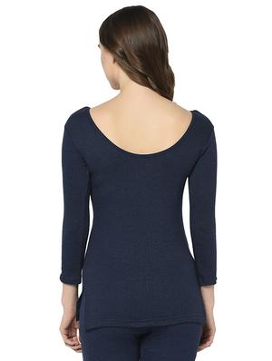 three quarter sleeved solid thermal top - 18188714 - Standard Image - 3