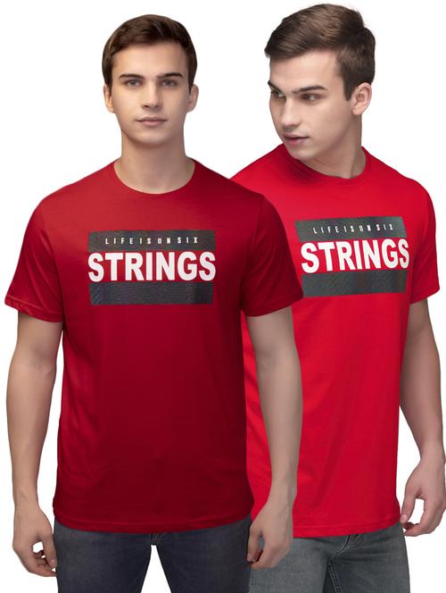 set of 2 chest print t-shirt - 18191485 - Standard Image - 1