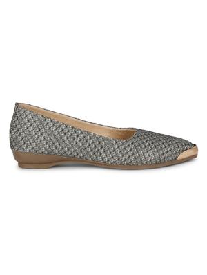 grey faux leather slip on ballerina - 18192622 - Standard Image - 3