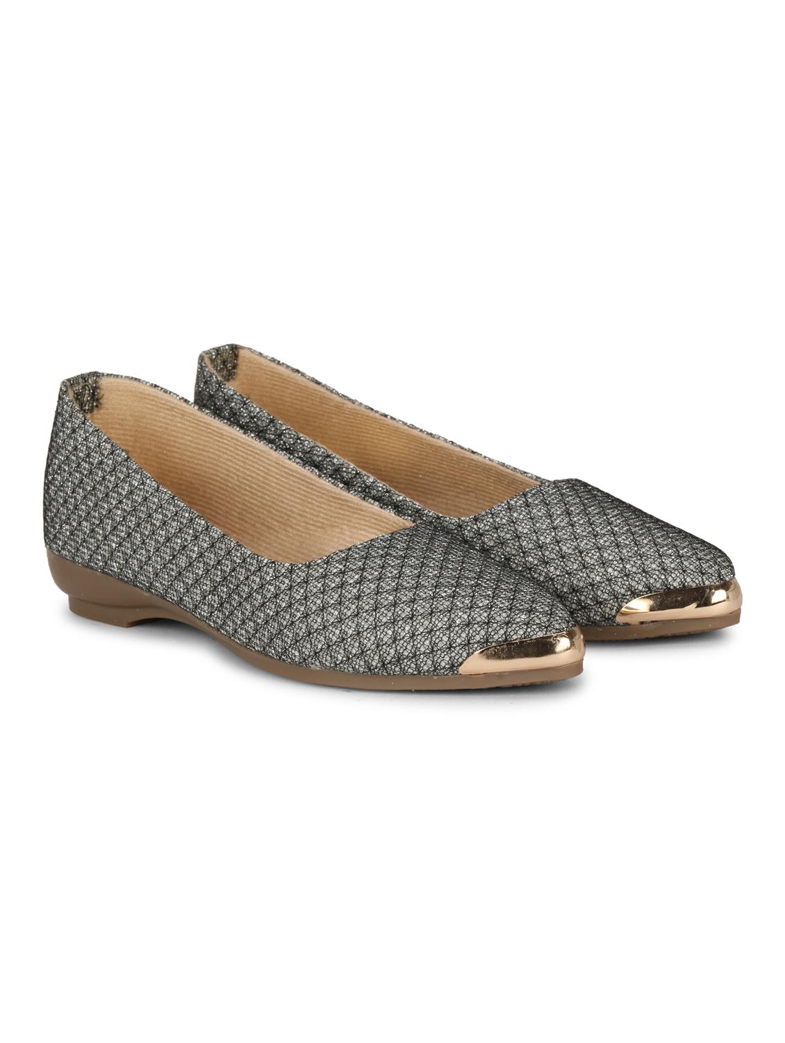 grey faux leather slip on ballerina - 18192622 - Zoom Image - 2