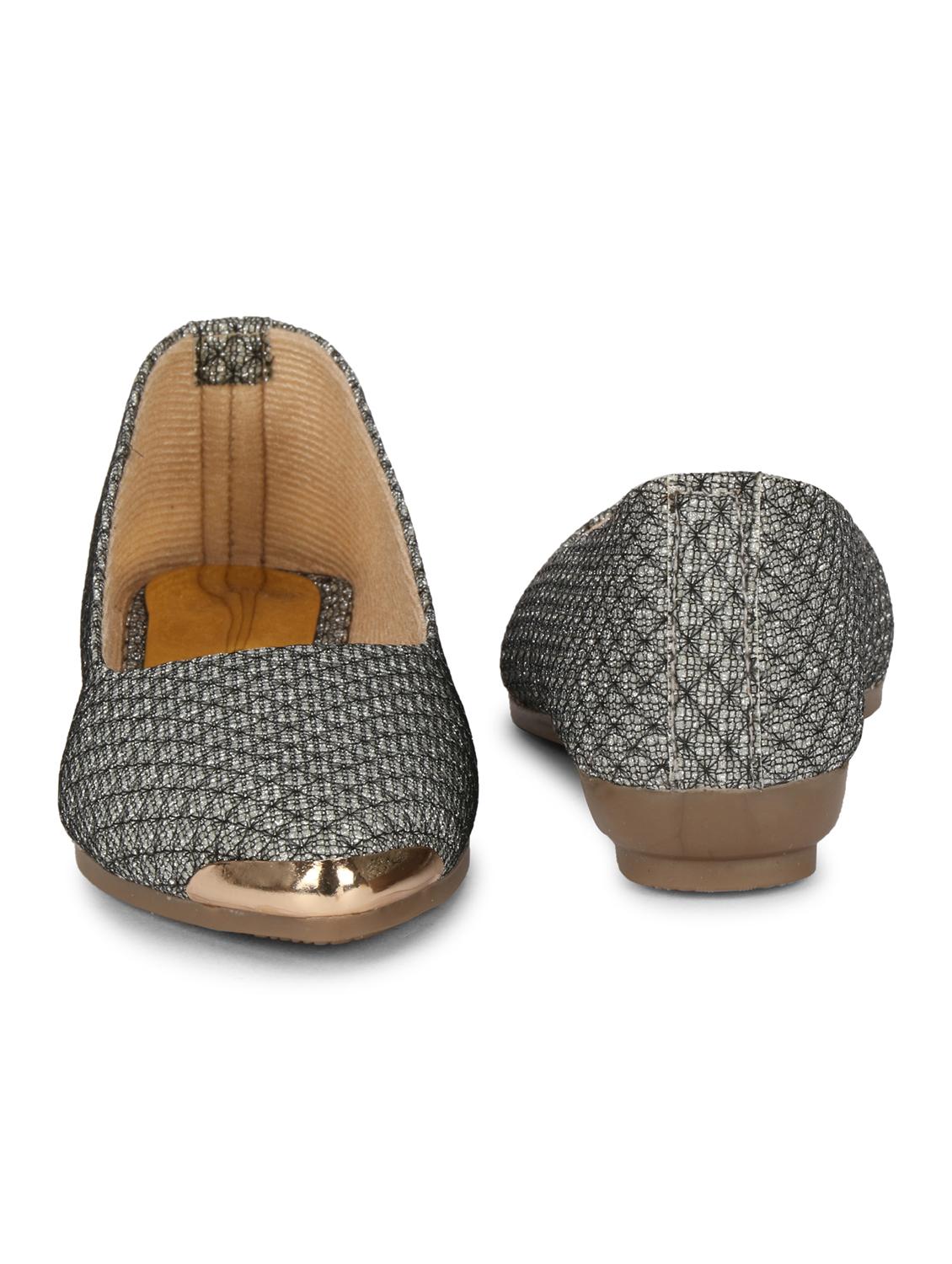 grey faux leather slip on ballerina - 18192622 - Zoom Image - 5