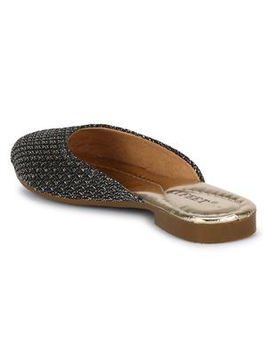 black faux leather mules sandals - 18193113 - Standard Image - 3