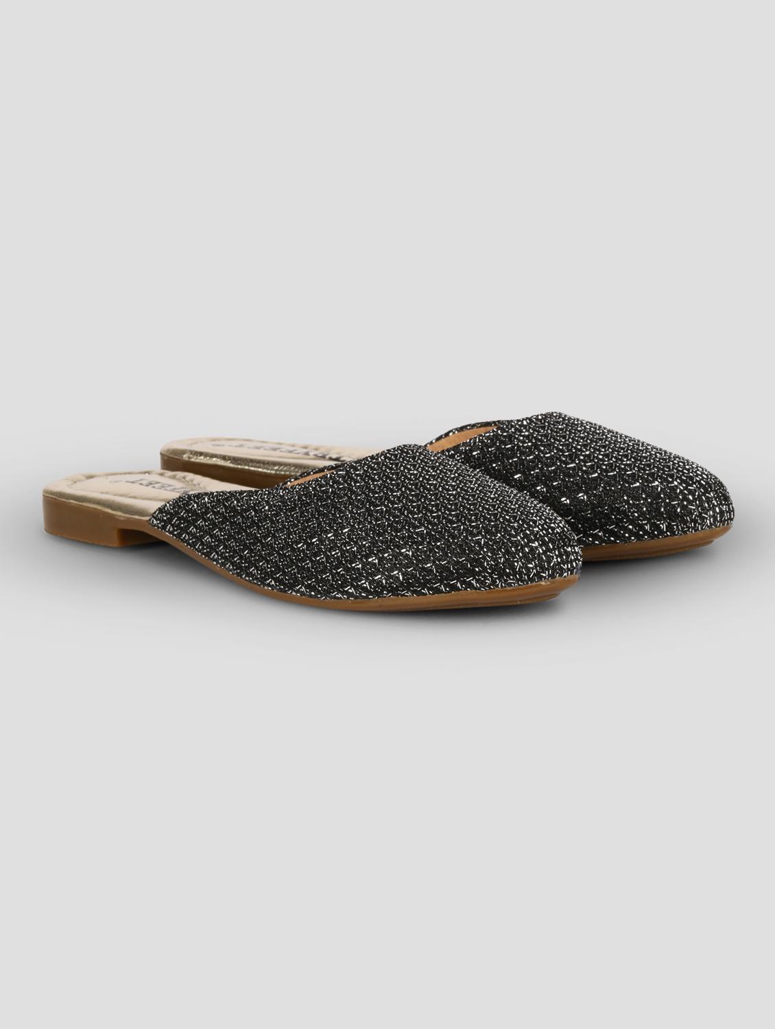 black faux leather mules sandals - 18193113 - Zoom Image - 1