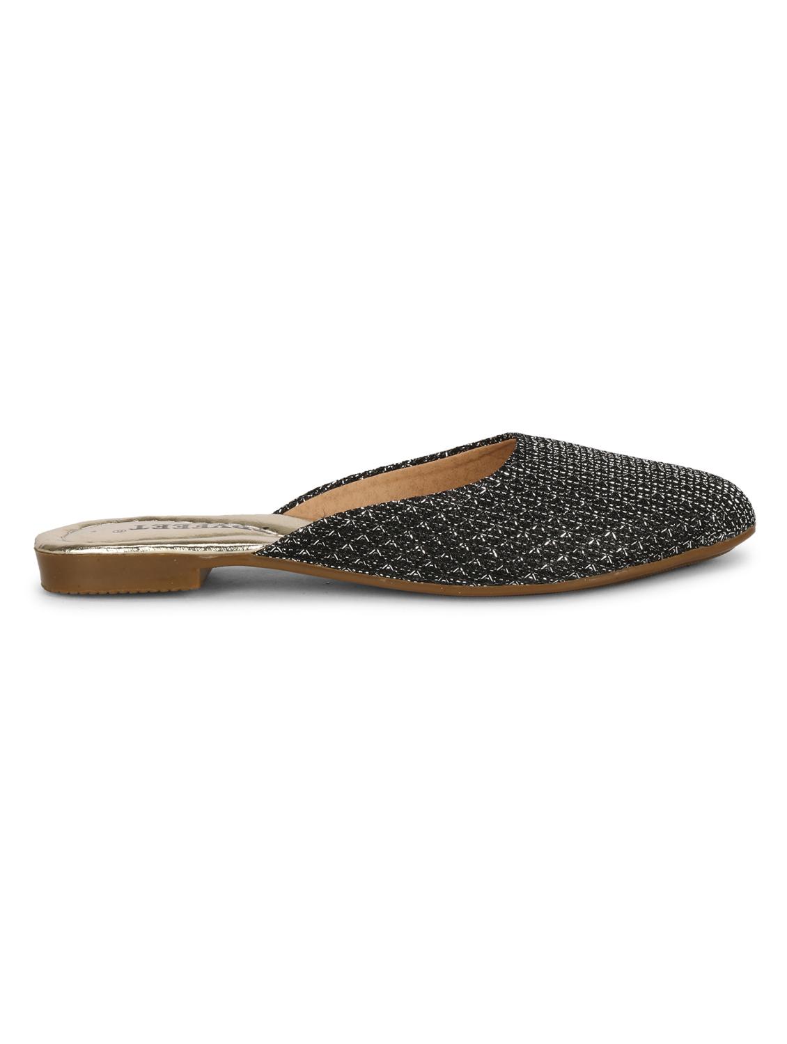black faux leather mules sandals - 18193113 - Zoom Image - 2
