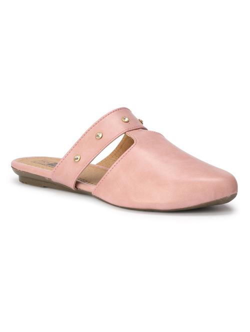 pink solid mules flats - 18193115 -  Standard Image - 0