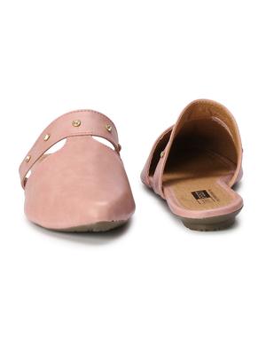 pink faux leather mules sandals - 18193115 - Standard Image - 5