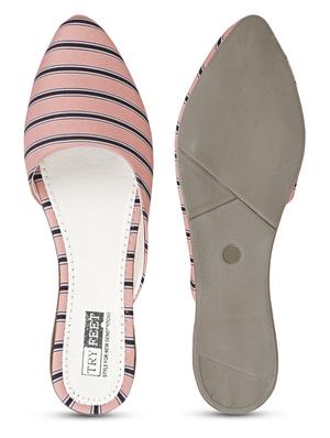 pink fabric mules sandals - 18193116 - Standard Image - 6