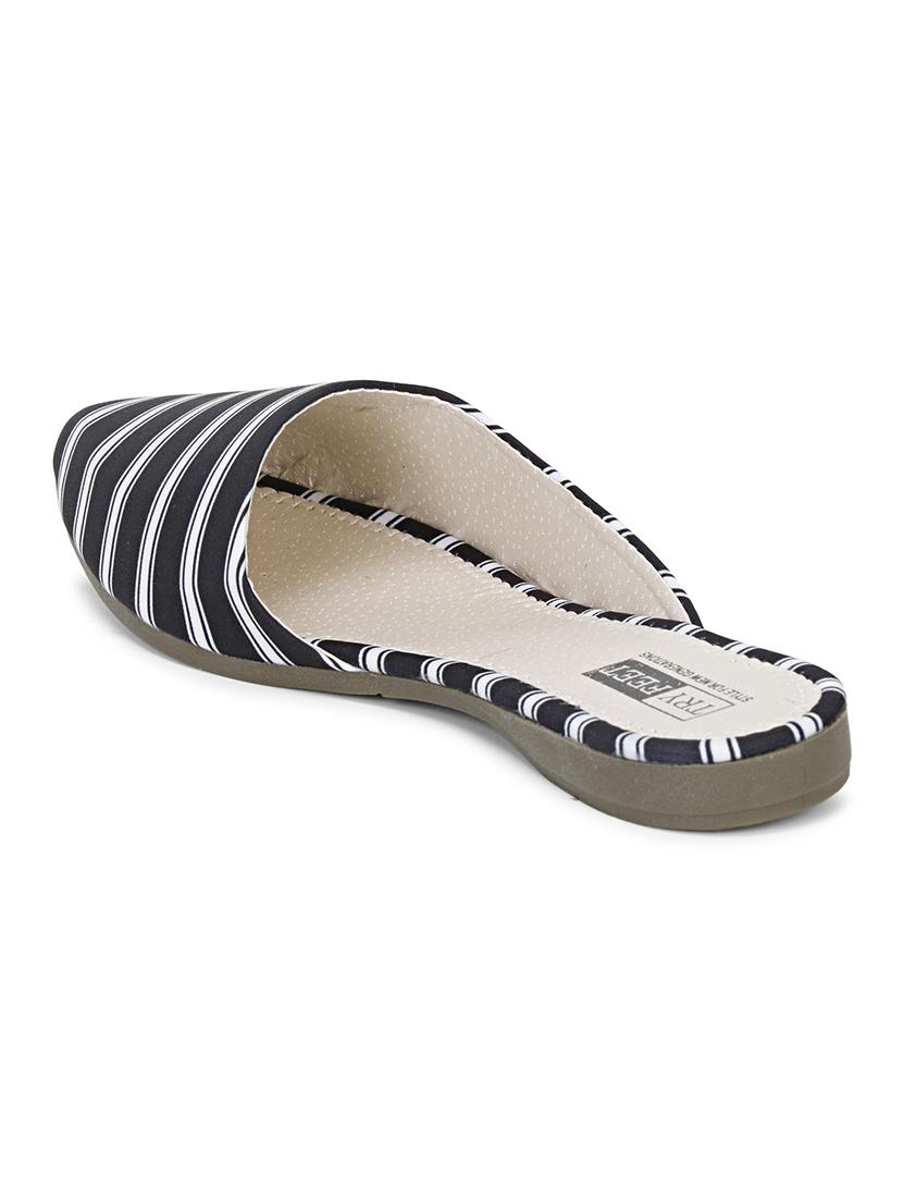 black fabric mules sandals - 18193117 - Zoom Image - 4