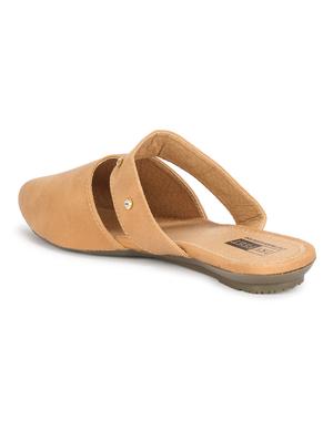 tan faux leather mules sandals - 18193125 - Standard Image - 4