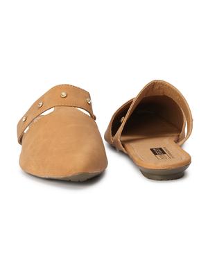 tan faux leather mules sandals - 18193125 - Standard Image - 5