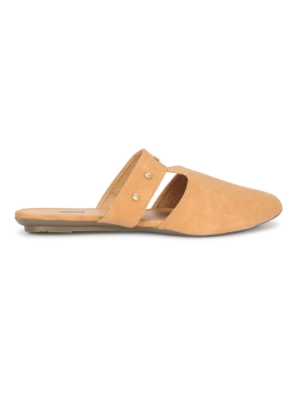 tan faux leather mules sandals - 18193125 - Zoom Image - 3
