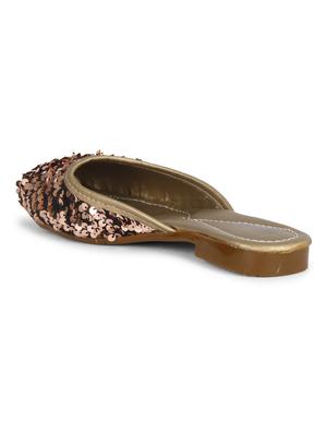copper faux leather mules sandals - 18193126 - Standard Image - 4
