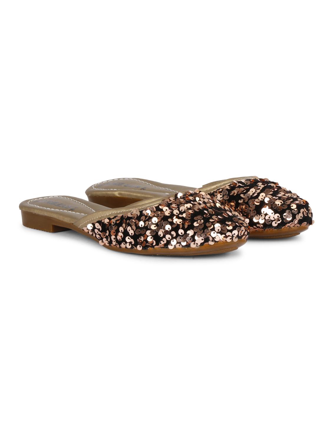 copper faux leather mules sandals - 18193126 - Zoom Image - 2