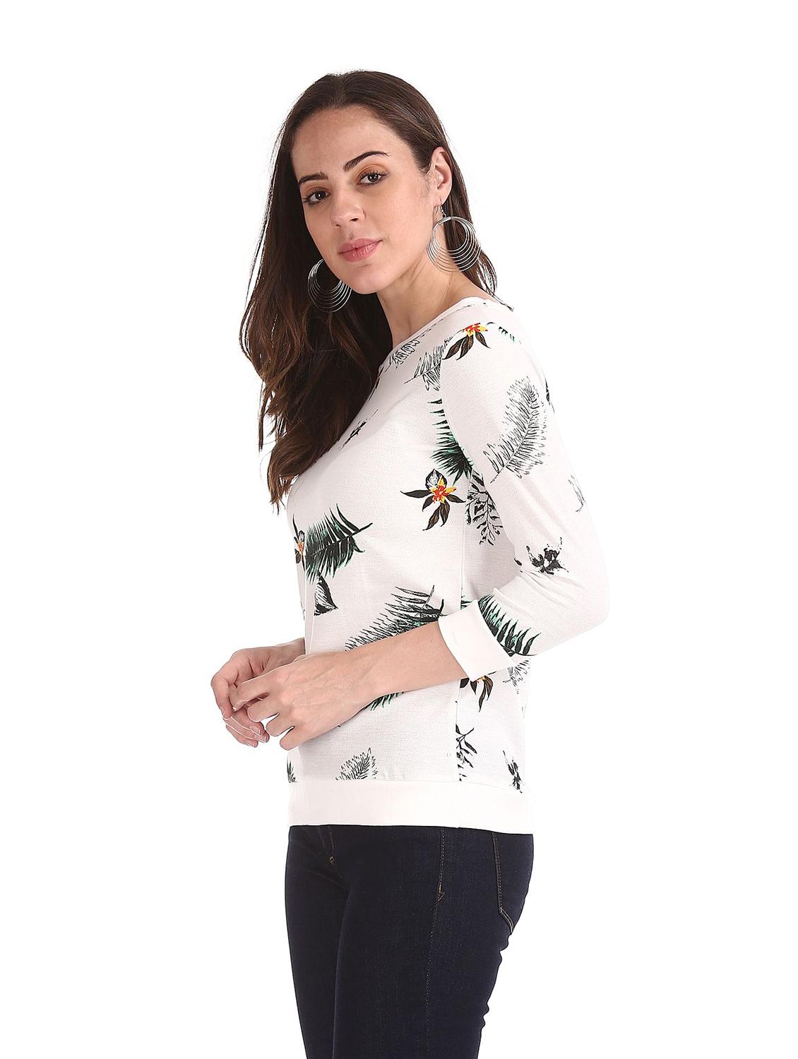 round neck printed top - 18194893 - Zoom Image - 2