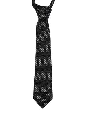 polka black feel silk that is soft, rich in colour and beautiful to feel. the stitching thread are well finished. premium heavy quali interlining gets a perfect knot everytime. loved worldwide for sle ty - 18196171 - Standard Image - 4