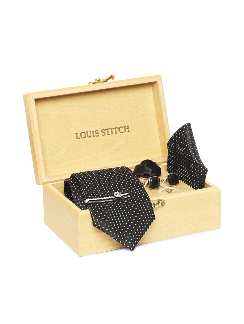 polka black feel silk that is soft, rich in colour and beautiful to feel. the stitching thread are well finished. premium heavy quali interlining gets a perfect knot everytime. loved worldwide for sle ty - 18196171 - Zoom Image - 2