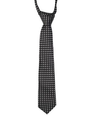 checkerd black feel silk that is soft, rich in colour and beautiful to feel. the stitching thread are well finished. premium heavy quali interlining gets a perfect knot everytime. loved worldwide for sle ty - 18196172 - Standard Image - 4
