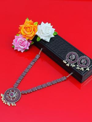 multi colored metal bridal necklace - 18196380 - Standard Image - 2